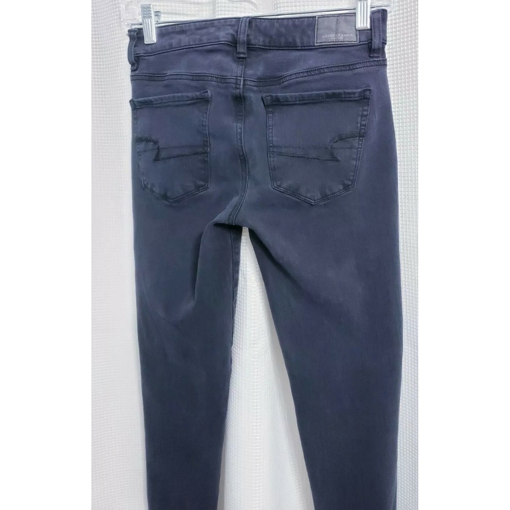 American Eagle Hi-Rise Jegging Black Super Stretch Women's size 0 Regular - Picture 4 of 8